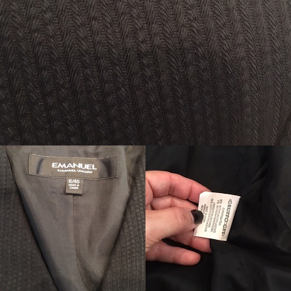 Emanuel ungaro black textured women’s blazer 6 - Picture 7 of 8
